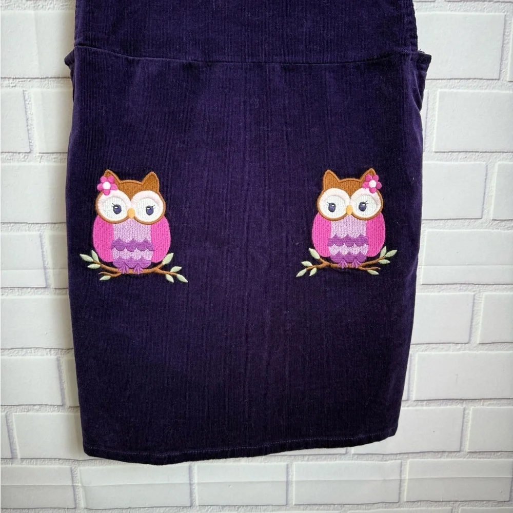 Gymboree Girls Purple Corduroy Owl Jumper fashionista Dress Size 8